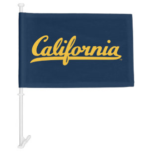 California Gold Script Car Flag