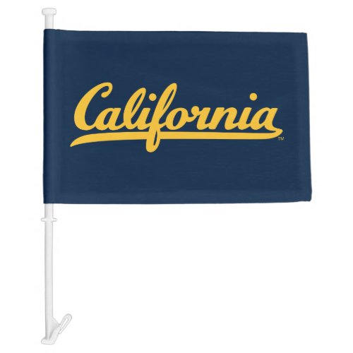 California Gold Script Car Flag