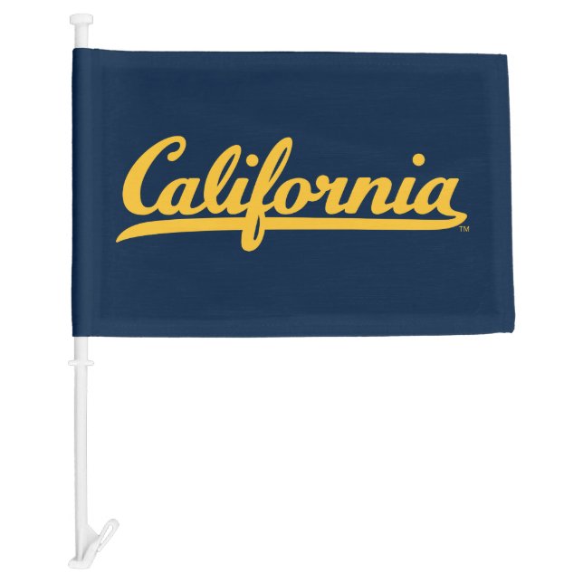California Gold Script Car Flag (Front)