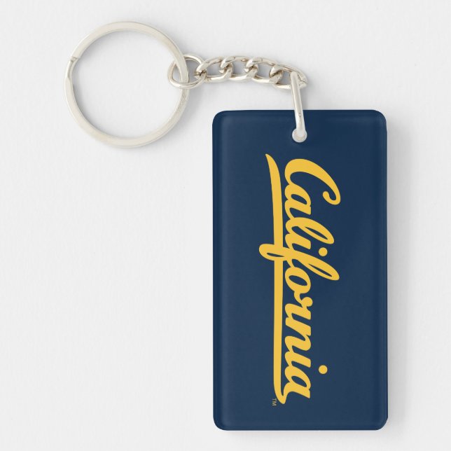California Gold Script Keychain (Front)