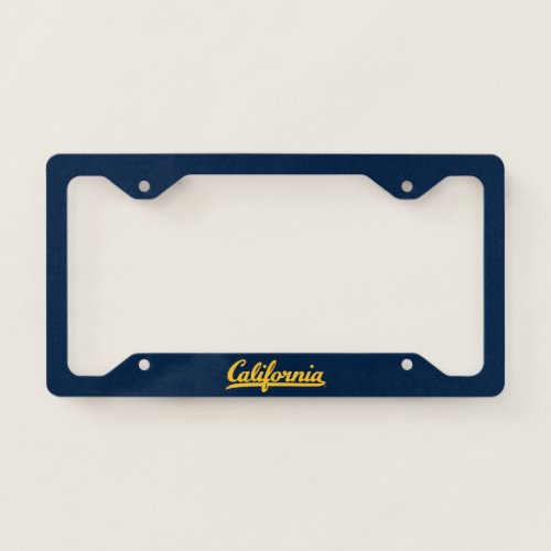 California Gold Script License Plate Frame