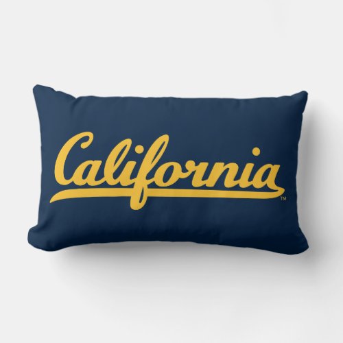 California Gold Script Lumbar Pillow