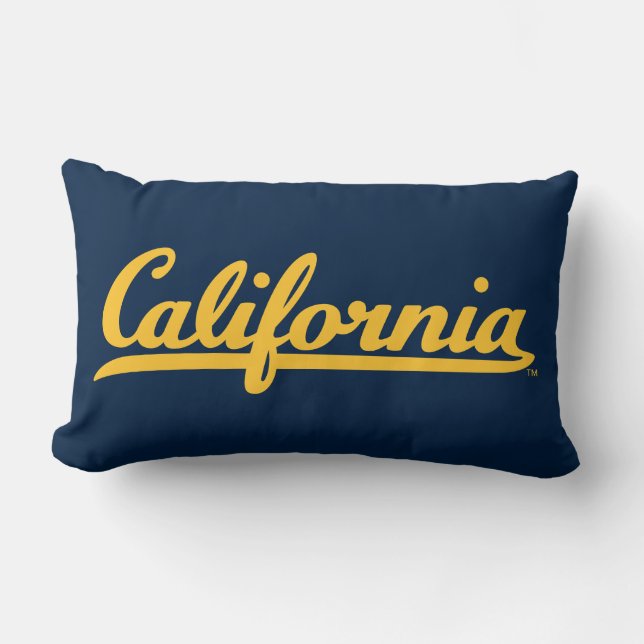 California Gold Script Lumbar Pillow (Front)