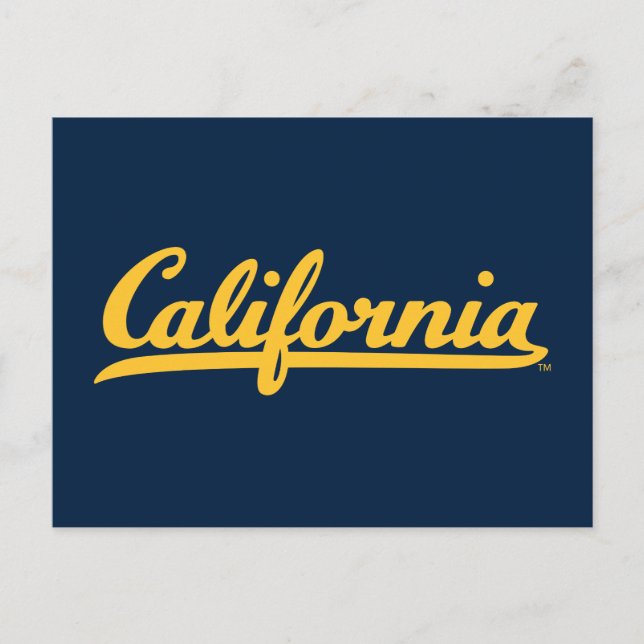 California Gold Script Postcard (Front)