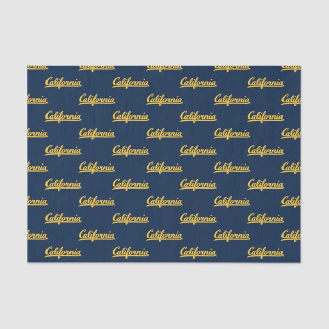 California Gold Script Tissue Paper (Front)