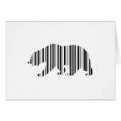 CALIFORNIA GOLDEN BEAR BAR CODE Pattern Design Cards (Front Horizontal)
