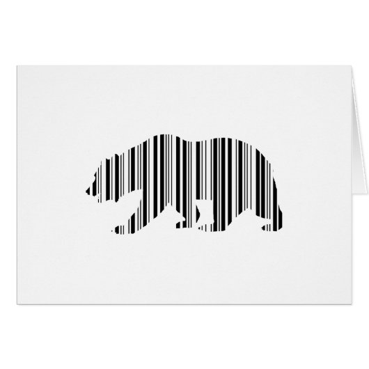 CALIFORNIA GOLDEN BEAR BAR CODE Pattern Design Cards (Front Horizontal)