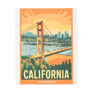 California Golden Gate Sunrise Metal Print