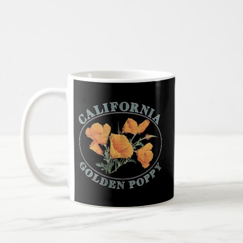 California Golden Poppy Circle Coffee Mug