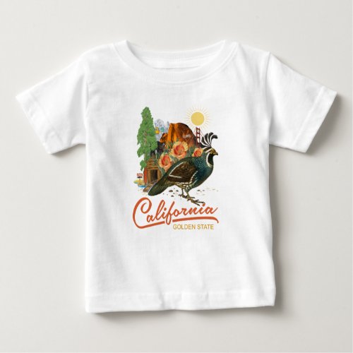 California Golden State Historical Landmarks Sites Baby T_Shirt