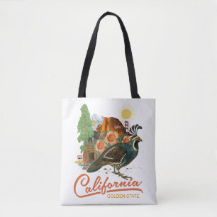 California Golden State Historical Tourist Sites Tote Bag
