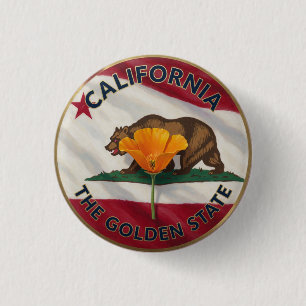 California Golden State ✦ West Coast Pride Button