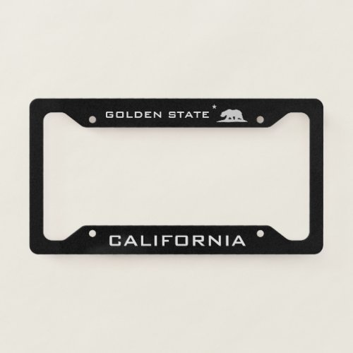 California Golden State With Logo License Plate Frame