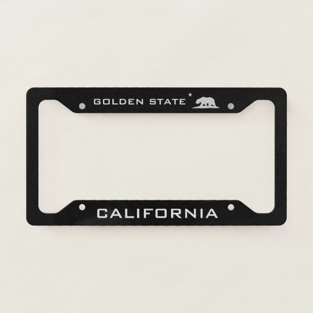 California Golden State With Logo License Plate Frame (Front)