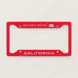 California Golden State With Logo License Plate Frame