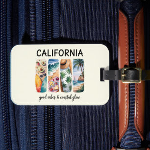 California – Good Vibes & Coastal Glow Luggage Tag