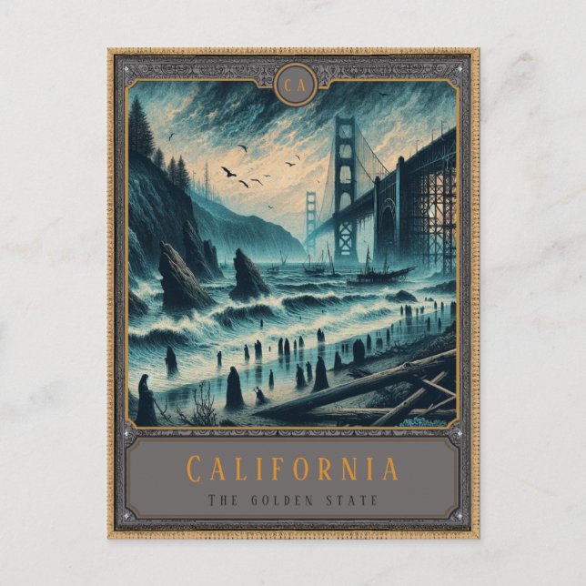 California | Gothic Art Postcard (Front)