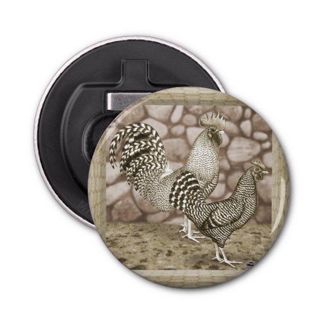 California Gray Chickens Bottle Opener (Front)