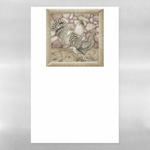 California Gray Chickens Magnetic Dry Erase Sheet