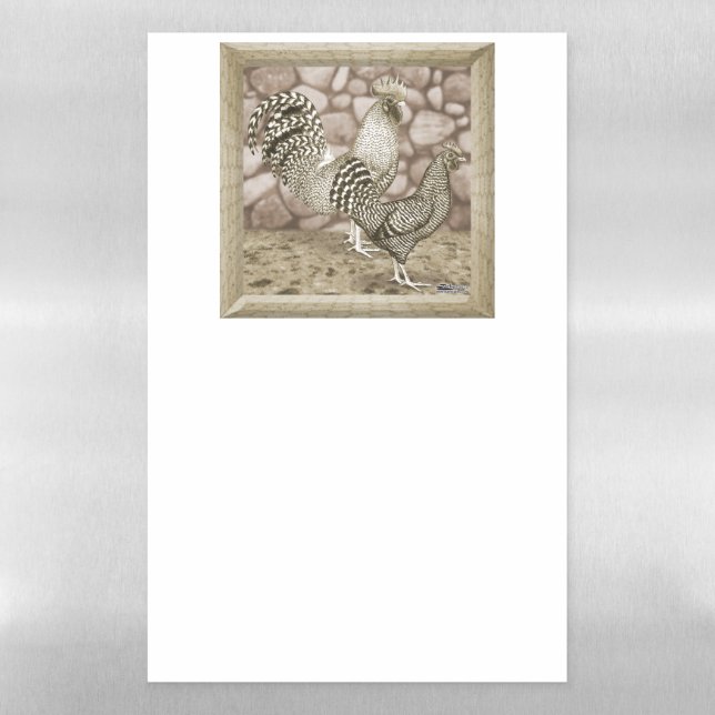 California Gray Chickens Magnetic Dry Erase Sheet (Vertical)