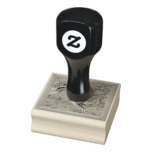 California Gray Chickens Rubber Stamp