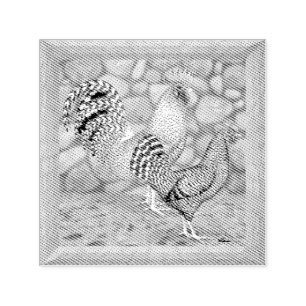 California Gray Chickens Self-inking Stamp