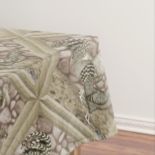 California Gray Chickens Tablecloth