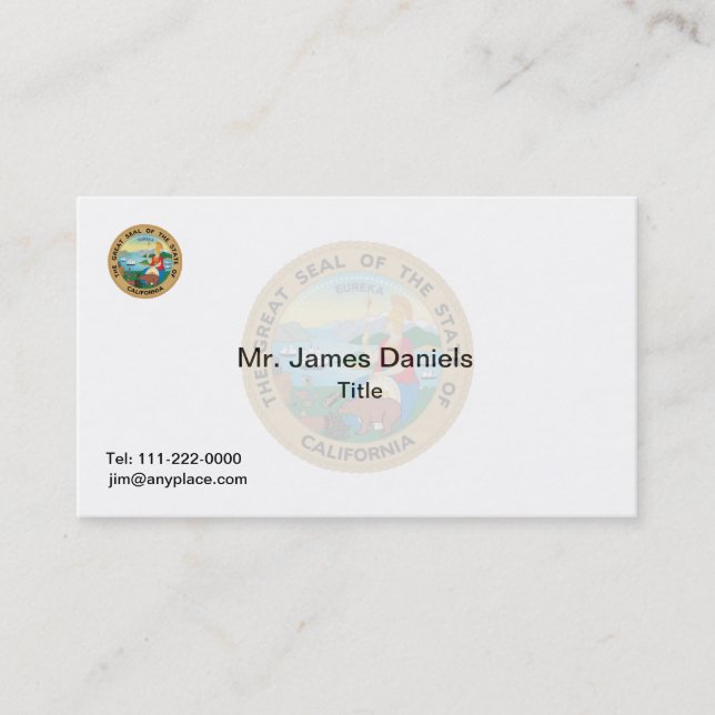 California Great Seal Business Card (Front)