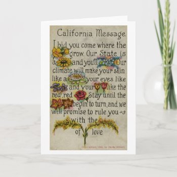 California Greeting Card (1914) by lmulibrary at Zazzle