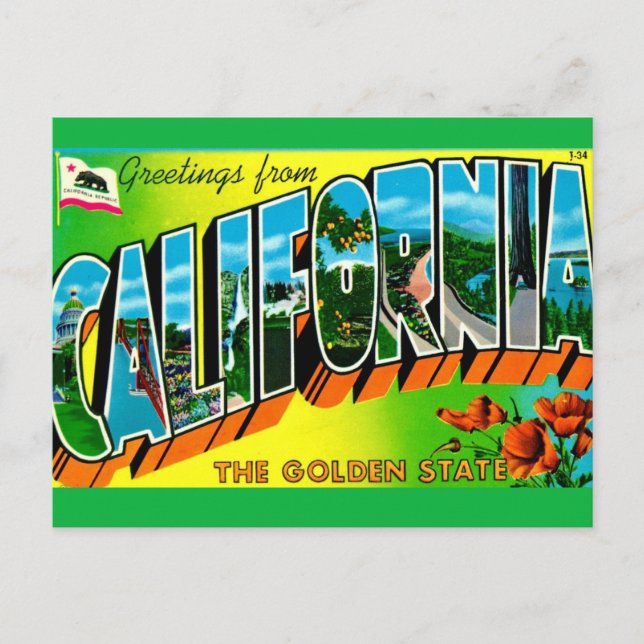  California Greeting Postcard   (Front)