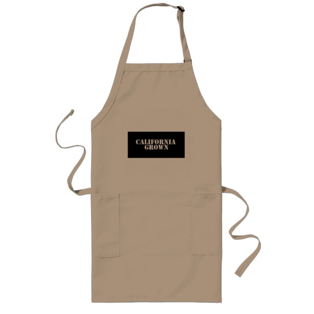 CALIFORNIA GROWN Funny BBQ Apron (Front)