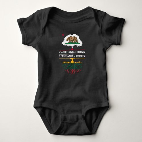 California Grown with Lithuanian Roots Baby Bodysuit