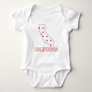 California Hearts Baby Bodysuit