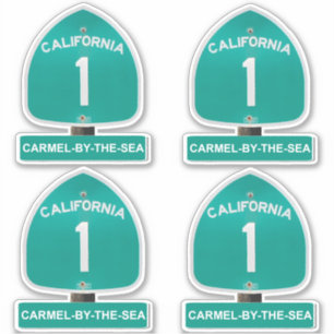 California Highway 1 Carmel-By-The-Sea stickers