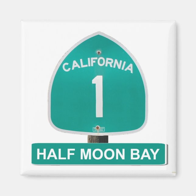 California Highway 1 Half Moon Bay Magnet (Front)