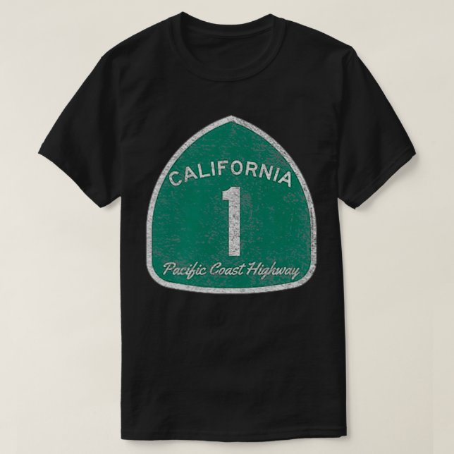 CALIFORNIA HIGHWAY 1 ONE PACIFIC COAST  T-Shirt (Design Front)