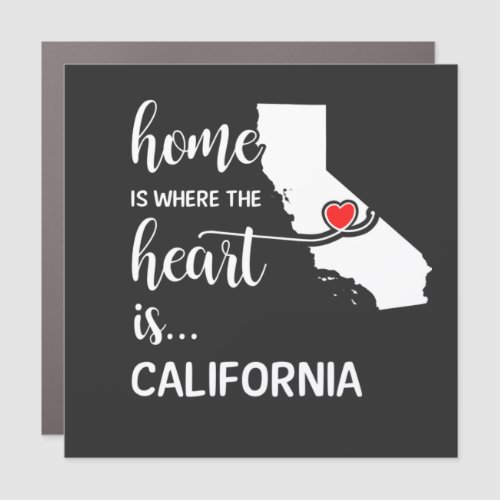 California home is where the heart is car magnet