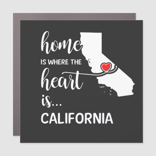 California home is where the heart is car magnet (Front)