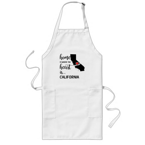 California home is where the heart is long apron