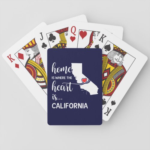 California home is where the heart is poker cards