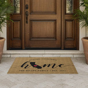 California Home State Personalized Doormat