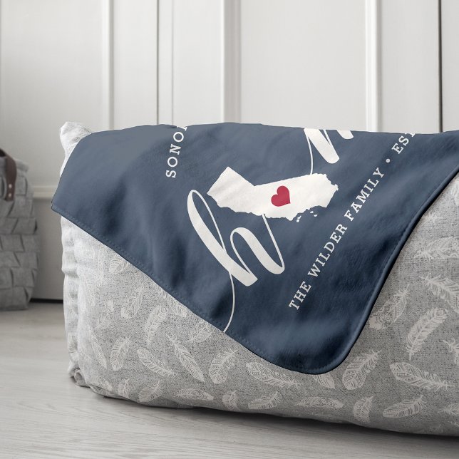 California Home State Personalized Sherpa Blanket (Creator Uploaded)