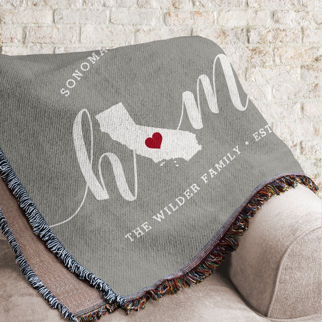 California Home State Personalized Throw Blanket (Creator Uploaded)