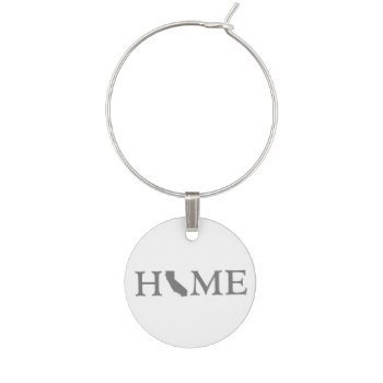 California Home State Word Art Wine Charm by PNGDesign at Zazzle