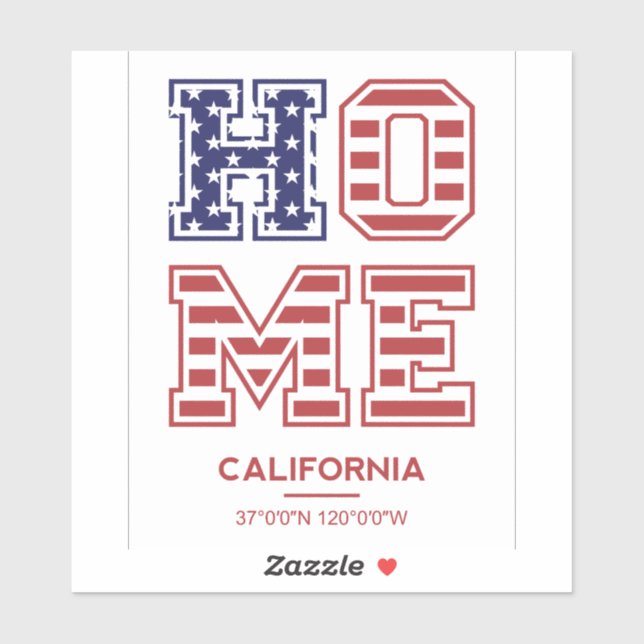 California Home Sticker (Sheet)