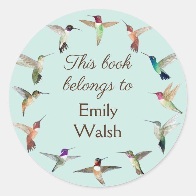 California Hummingbirds Book Plate (Front)