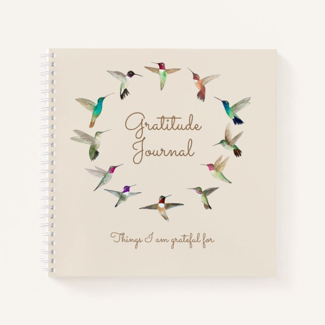 California Hummingbirds Gratitude Notebook (Front)