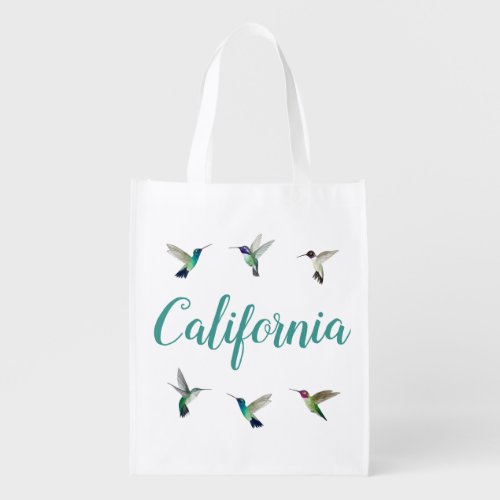 California Hummingbirds Grocery Bag