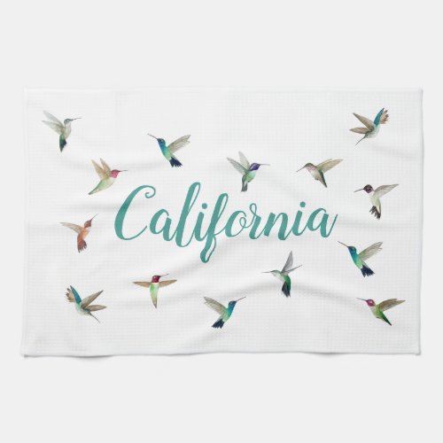 California Hummingbirds Kitchen Towels
