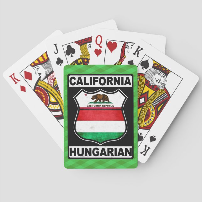 California Hungarian American  Poker Cards (Back)